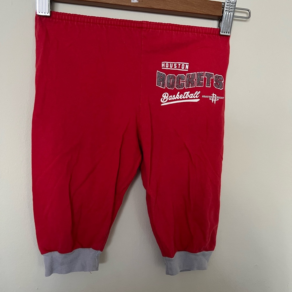 Vintage NBA Houston Rockets Kids Red Basketball joggers 12/18M